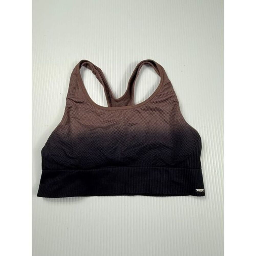 Victoria secret PINK Ombre Sports Bra Racerback Athletic Brown Black M